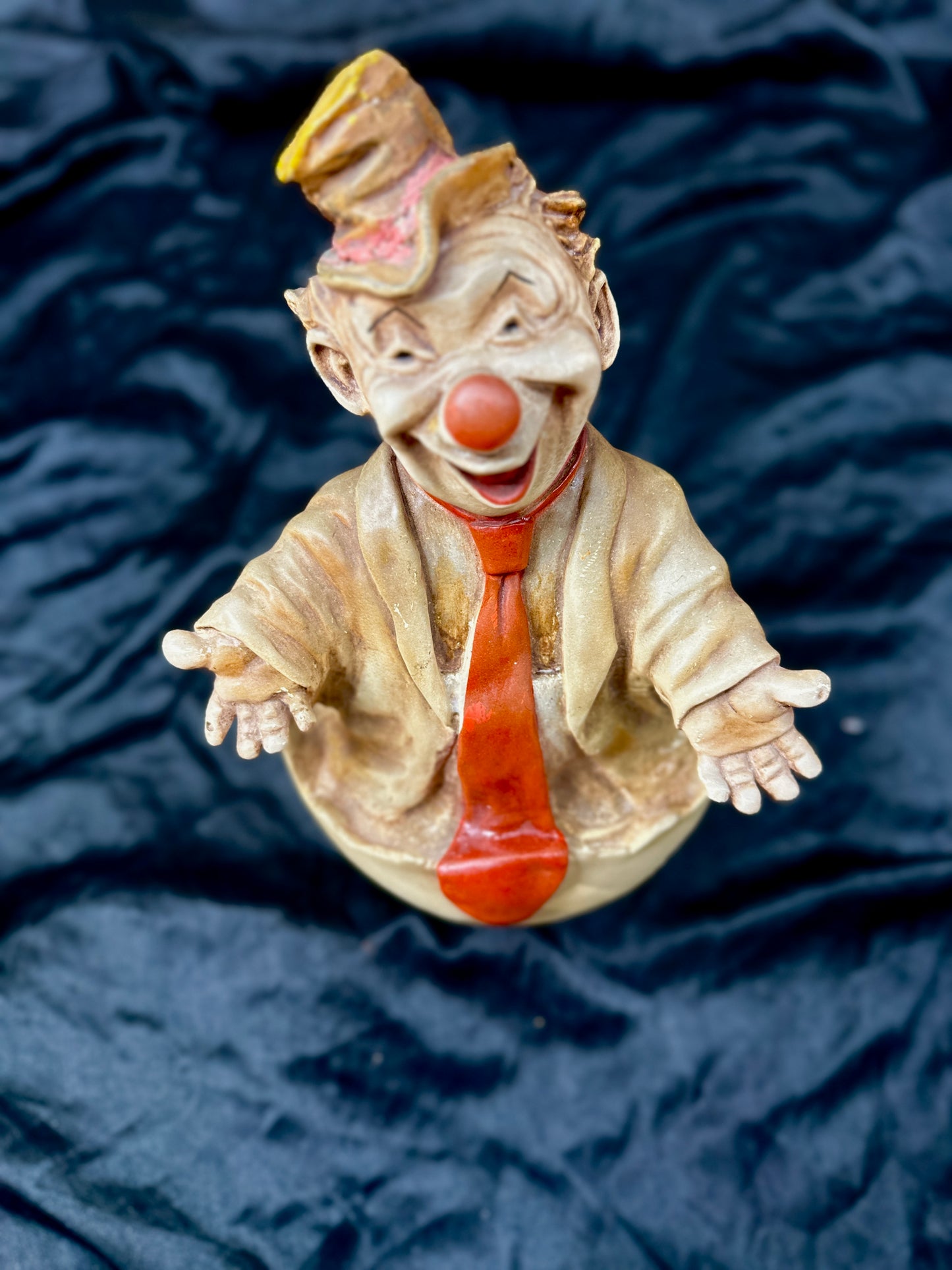 Whimsical Clown Cracked Egg Statue