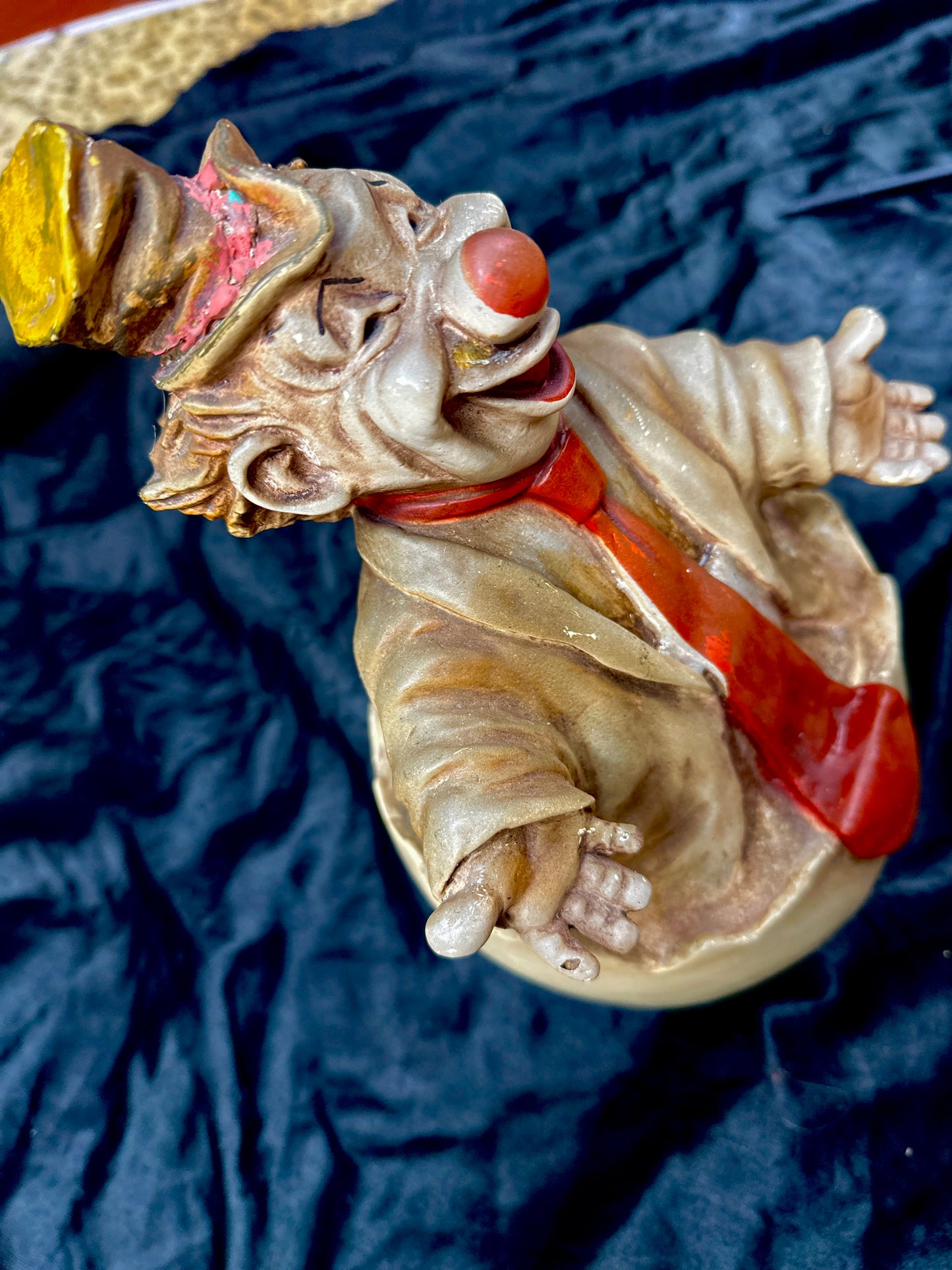Whimsical Clown Cracked Egg Statue