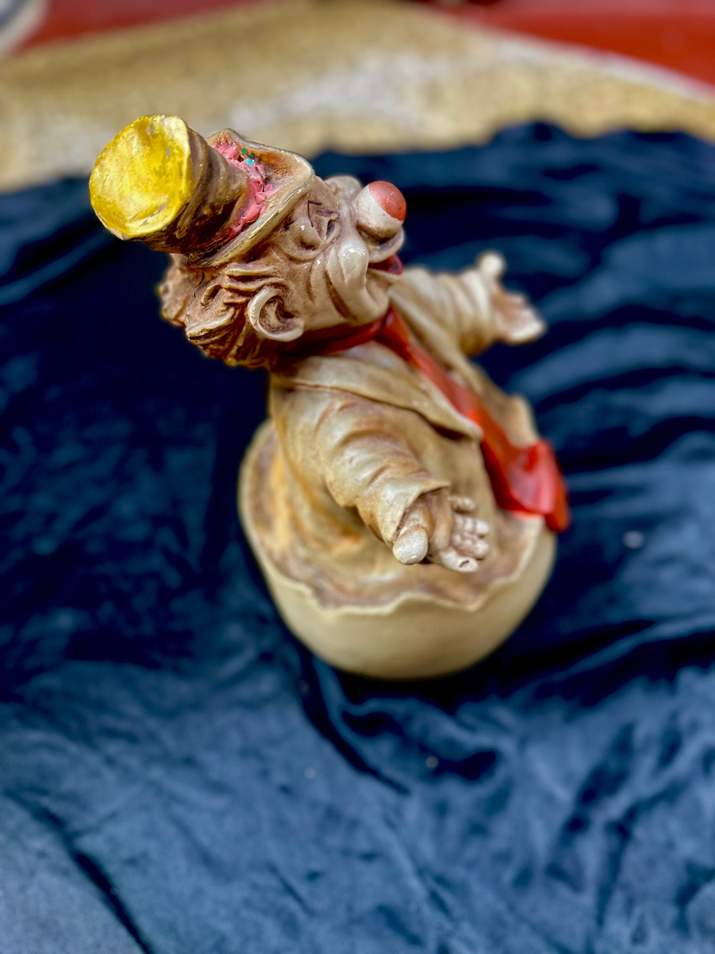 Whimsical Clown Cracked Egg Statue
