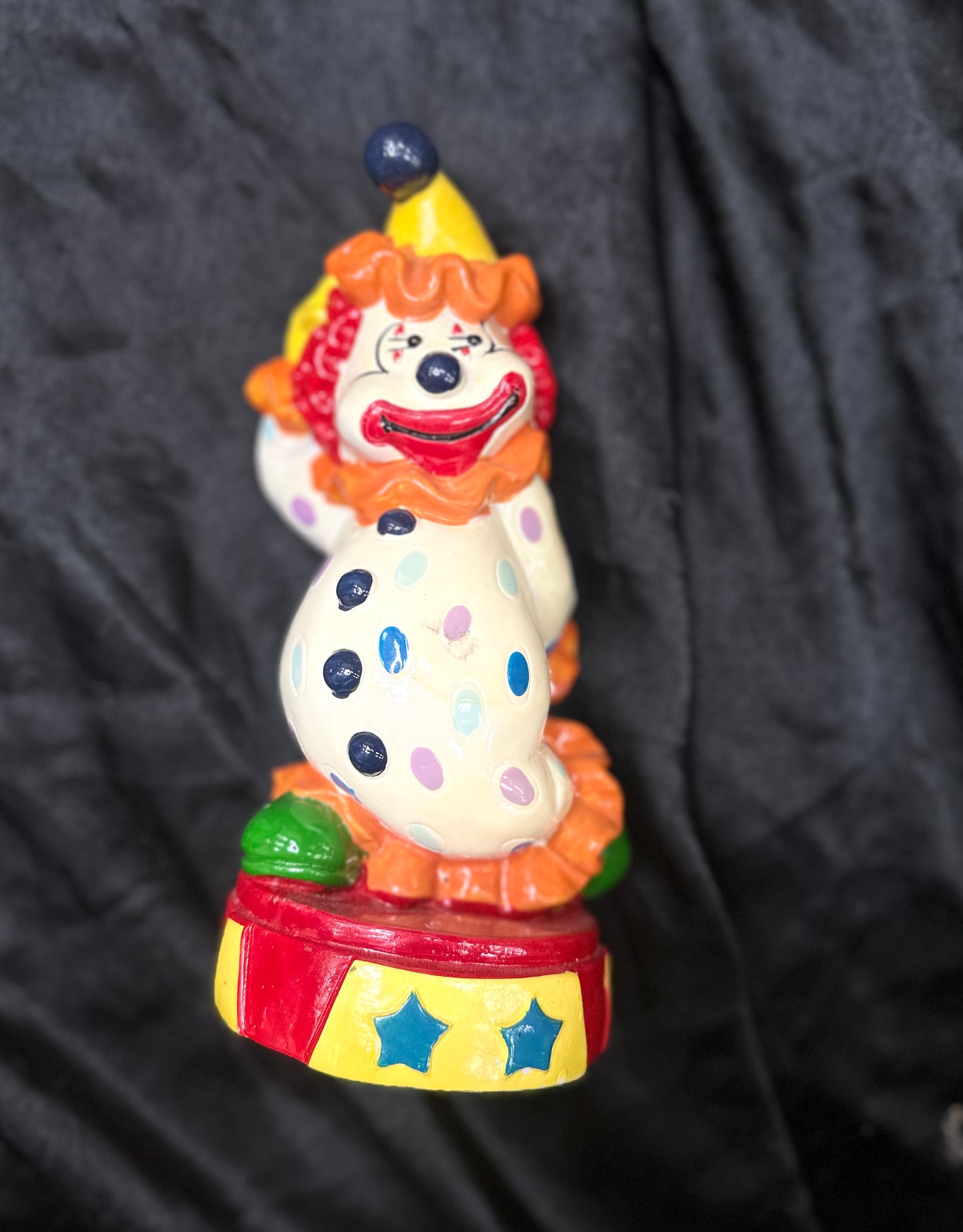 Vintage Cute Plastic Clown Bank