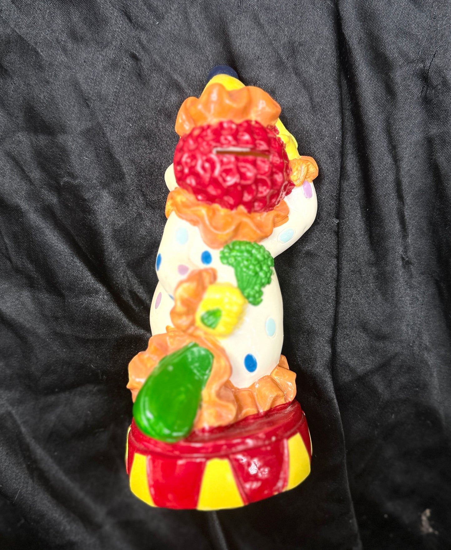 Vintage Cute Plastic Clown Bank