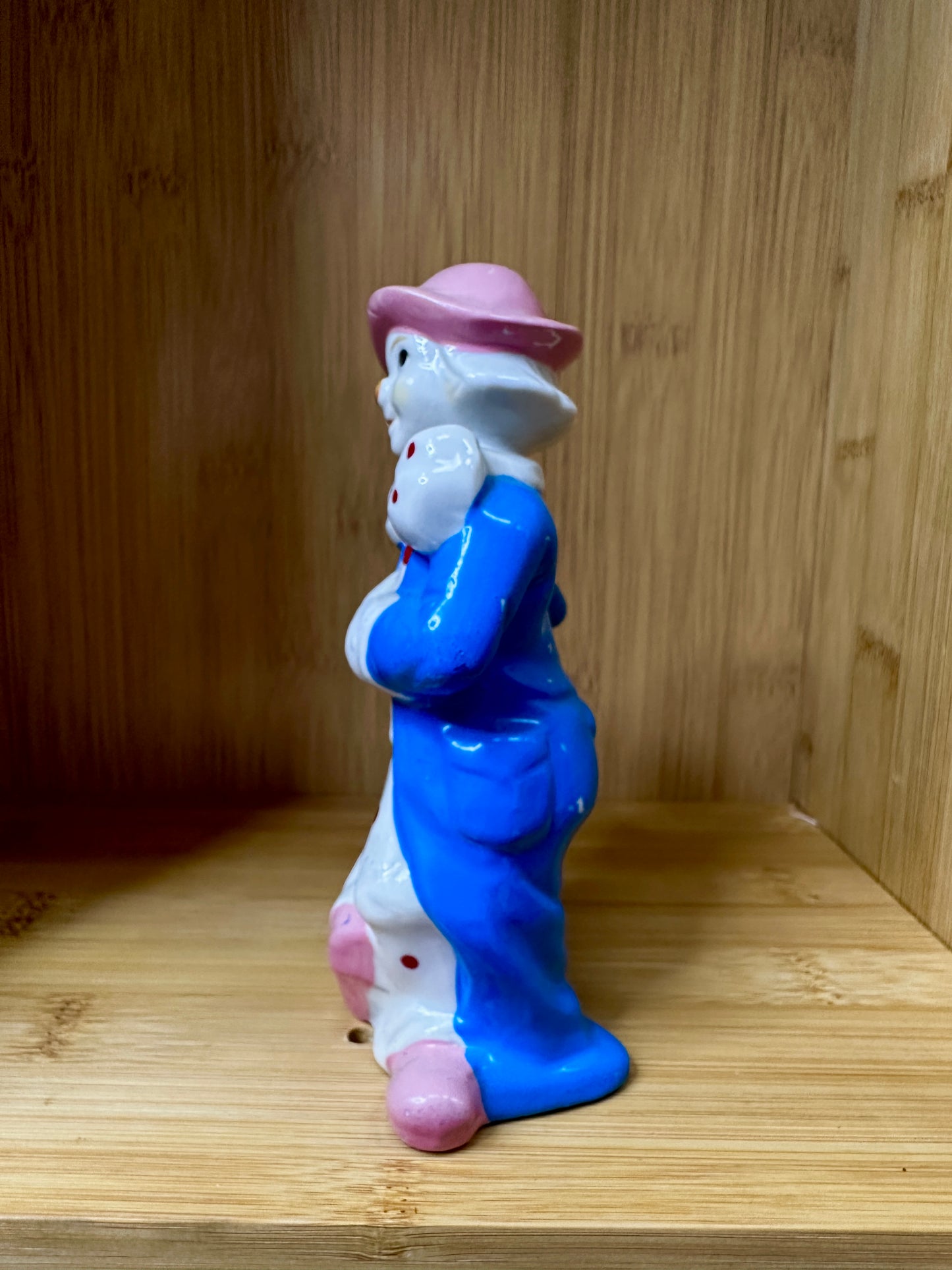 Vintage Porcelain Violin Clown Figurine