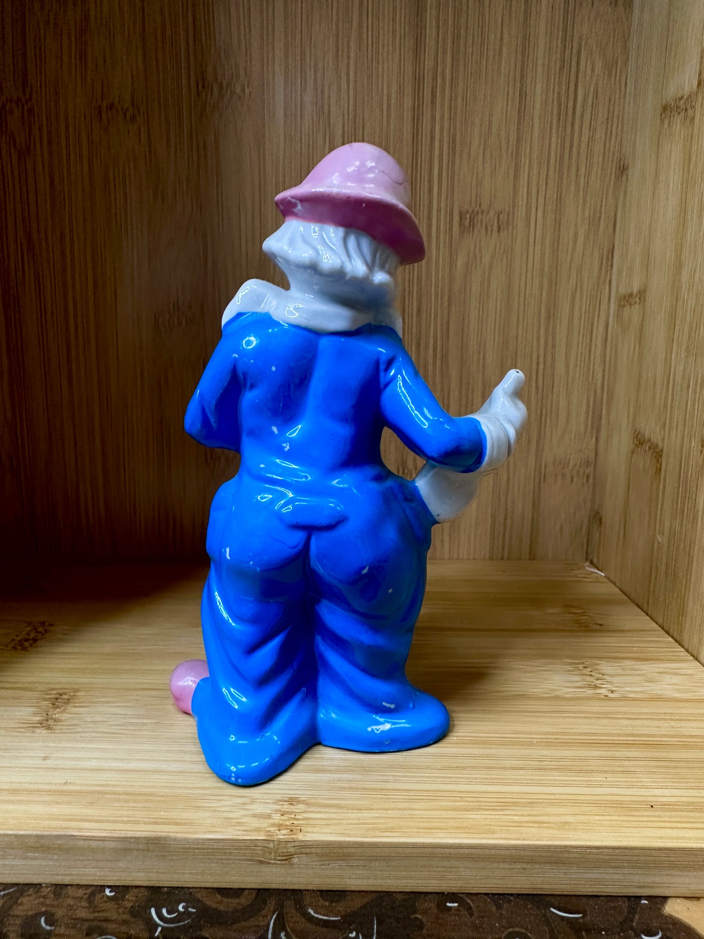 Vintage Porcelain Violin Clown Figurine